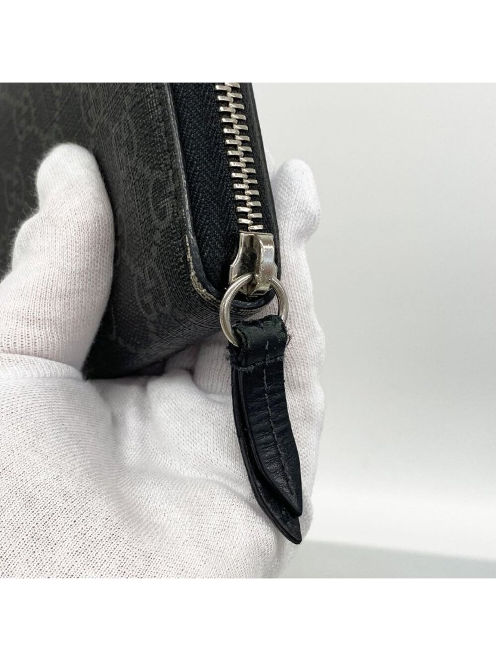 Gucci Wallet GG Supreme Black Silver - Picture 6 of 9